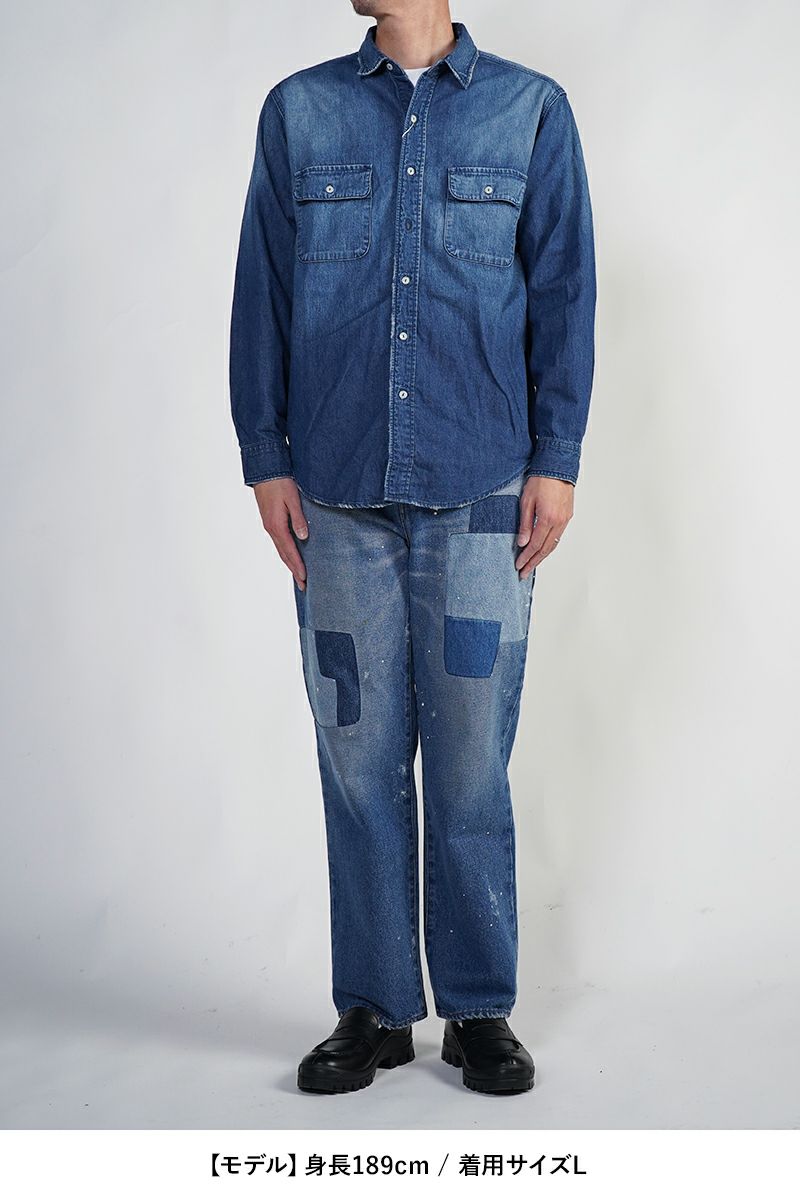 FREEMANS SPORTING CLUB(フリーマンズ スポーティング クラブ)HOOK CREEK JEAN SHIRTS フッククリークデニムシャツ FY243LSB01 -5