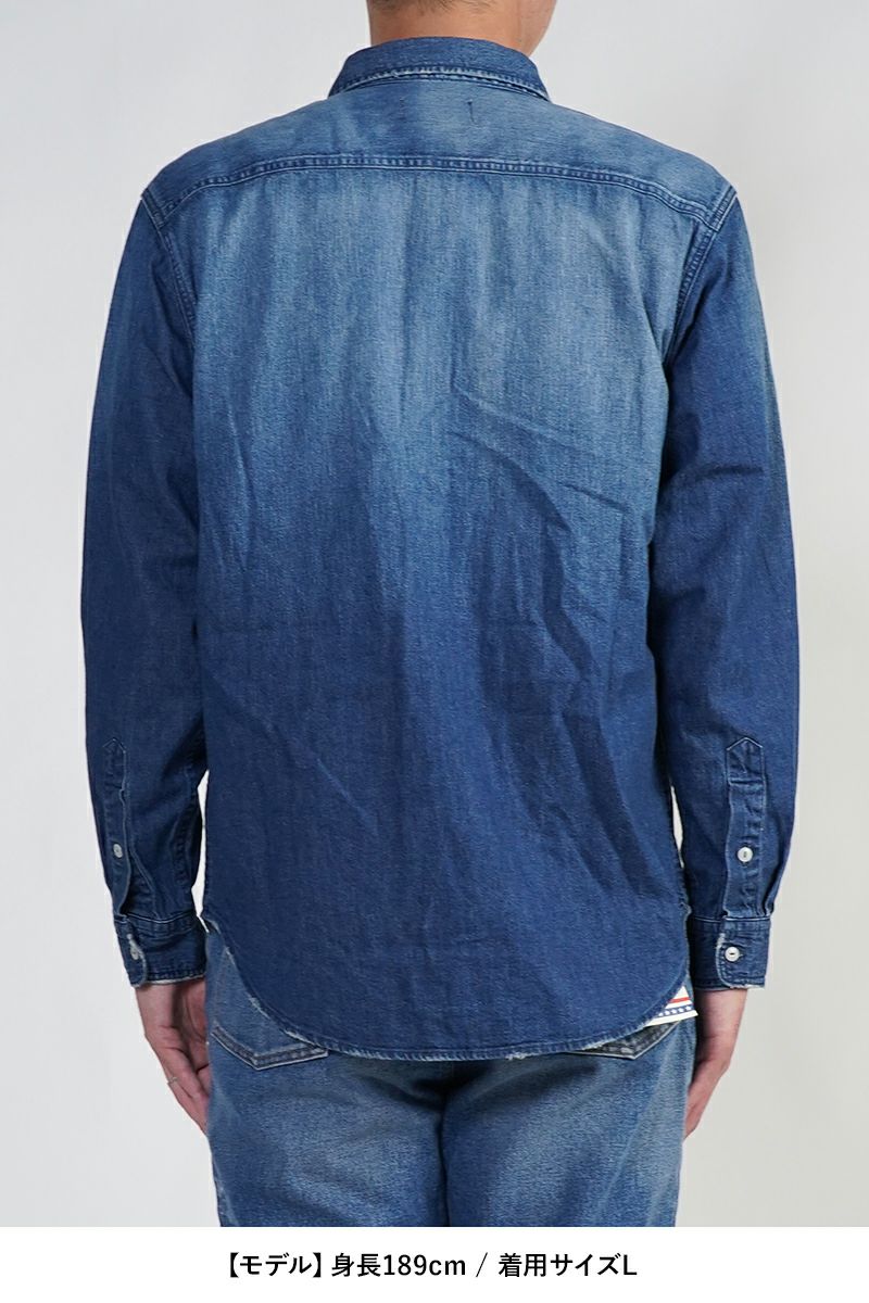 FREEMANS SPORTING CLUB(フリーマンズ スポーティング クラブ)HOOK CREEK JEAN SHIRTS フッククリークデニムシャツ FY243LSB01 -9