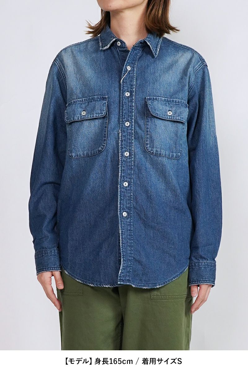 FREEMANS SPORTING CLUB(フリーマンズ スポーティング クラブ)HOOK CREEK JEAN SHIRTS フッククリークデニムシャツ FY243LSB01 -13