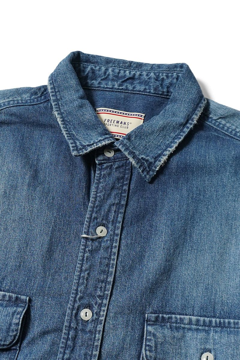 FREEMANS SPORTING CLUB(フリーマンズ スポーティング クラブ)HOOK CREEK JEAN SHIRTS フッククリークデニムシャツ FY243LSB01 -17