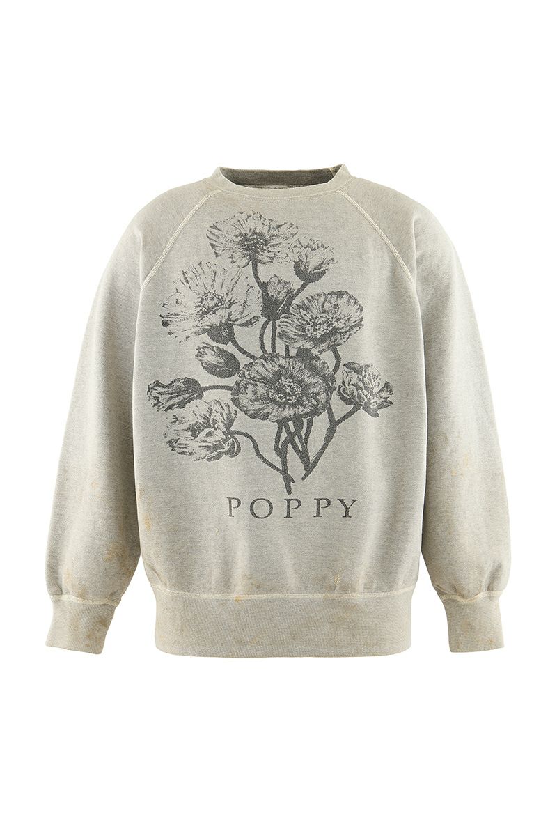 SAINT Mxxxxxx(セントマイケル)SM-YS1-0000-032 / CREW SWT / FLOWER / GRAY クルーネックスウェット