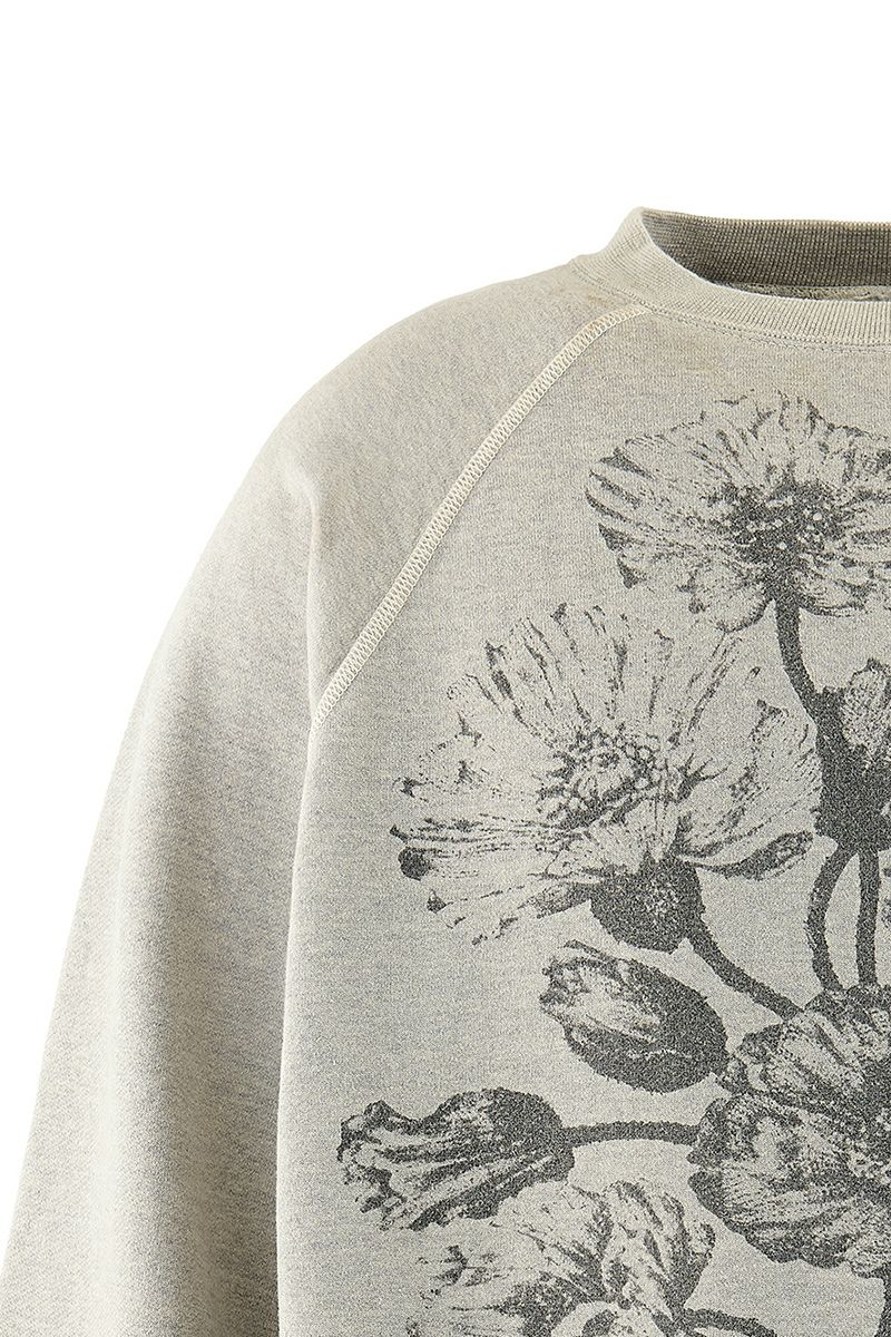 SAINT Mxxxxxx(セントマイケル)SM-YS1-0000-032 / CREW SWT / FLOWER / GRAY クルーネックスウェット -4