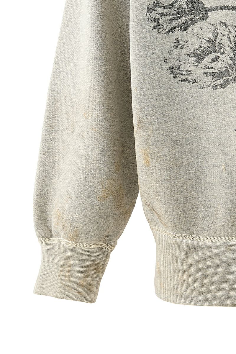 SAINT Mxxxxxx(セントマイケル)SM-YS1-0000-032 / CREW SWT / FLOWER / GRAY クルーネックスウェット -5