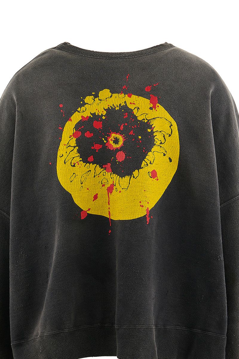 SAINT Mxxxxxx(セントマイケル)SM-YS1-0000-C06 / CP_CREW SWT / SMILE / BLACK クルーネックスウェット -3