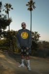 SAINT Mxxxxxx(セントマイケル)SM-YS1-0000-C06 / CP_CREW SWT / SMILE / BLACK クルーネックスウェット -8