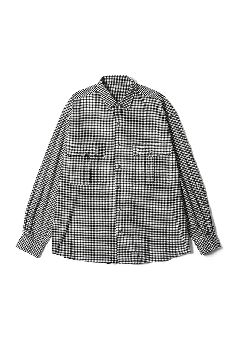 Porter Classic ロールアップギンガムチェックシャツ ROLL UP GINGHAM CHECK SHIRT（ロール アップ ギンガム チェック