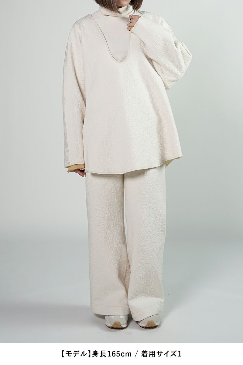 kengo(ケンゴ)cotton wool bokomoko flare pants コットンウール ボコモコ フレアパンツ K24FW-PA3 -4