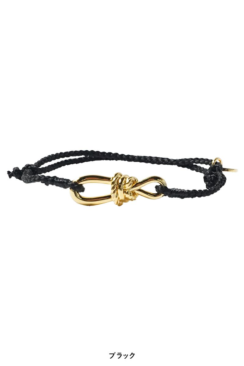 XOLO(ショロ)Twisted Rope Link Silk Code Bracelet -Gold- ツイストロープリンク シルクコード ブレスレット(ゴールド) XOCB002 -5