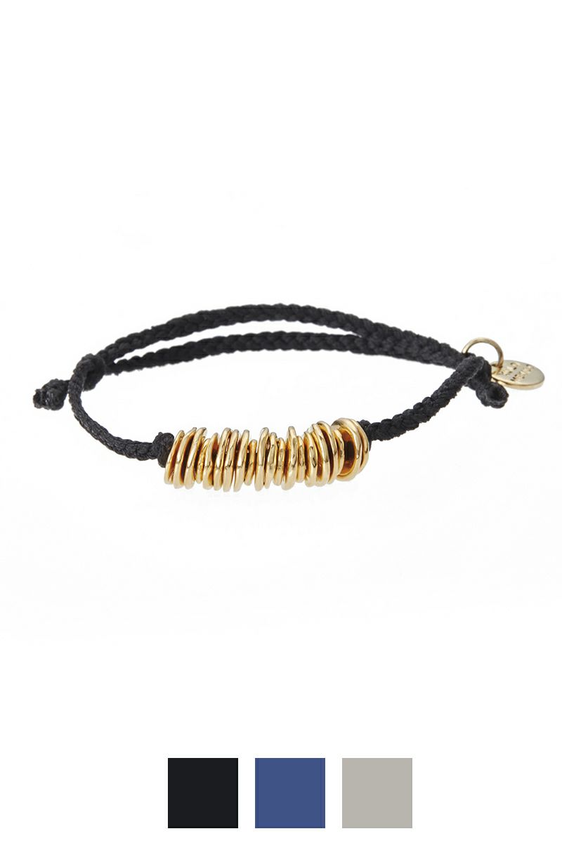 XOLO(ショロ)Piece Silk Code Bracelet -Gold- ピース シルクコード ブレスレット(ゴールド) XOCB002