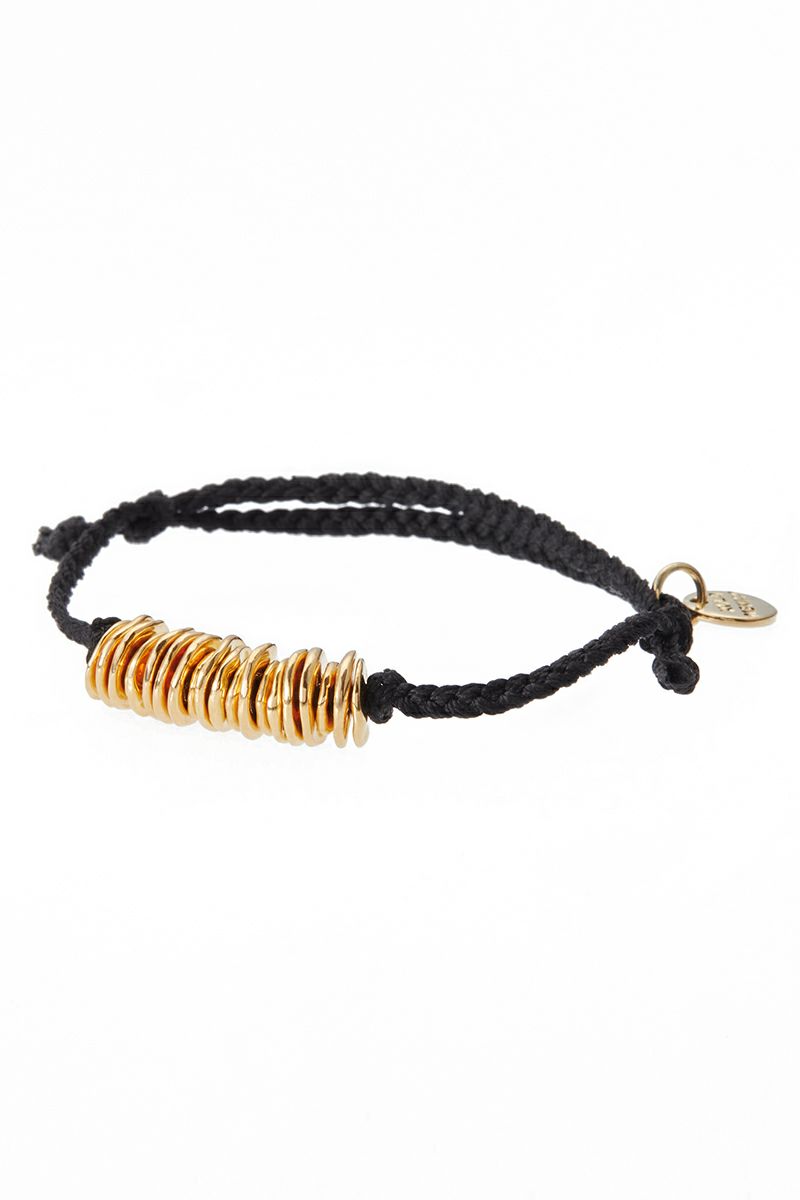 XOLO(ショロ)Piece Silk Code Bracelet -Gold- ピース シルクコード ブレスレット(ゴールド) XOCB002 -1