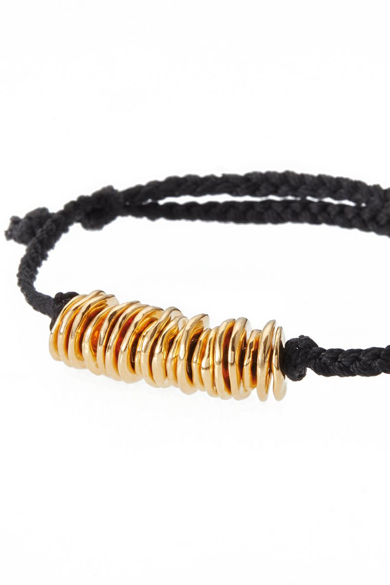 XOLO(ショロ)Piece Silk Code Bracelet -Gold- ピース シルクコード ブレスレット(ゴールド) XOCB002 -2
