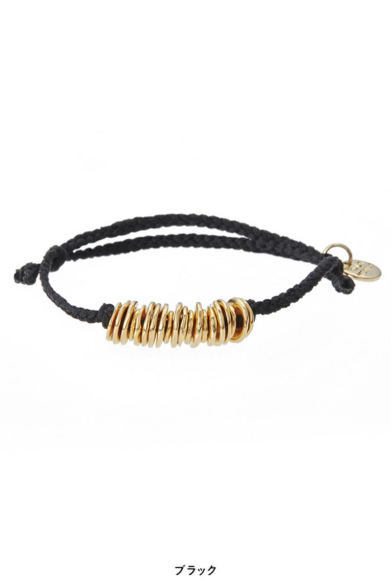 XOLO(ショロ)Piece Silk Code Bracelet -Gold- ピース シルクコード ブレスレット(ゴールド) XOCB002 -5