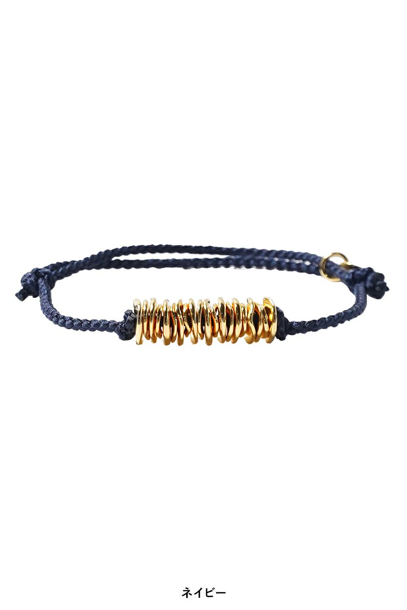XOLO(ショロ)Piece Silk Code Bracelet -Gold- ピース シルクコード ブレスレット(ゴールド) XOCB002 -6