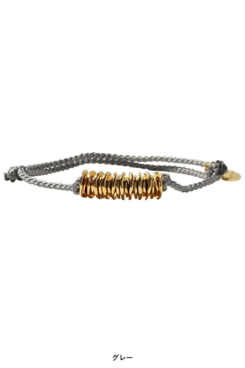XOLO(ショロ)Piece Silk Code Bracelet -Gold- ピース シルクコード ブレスレット(ゴールド) XOCB002 -7