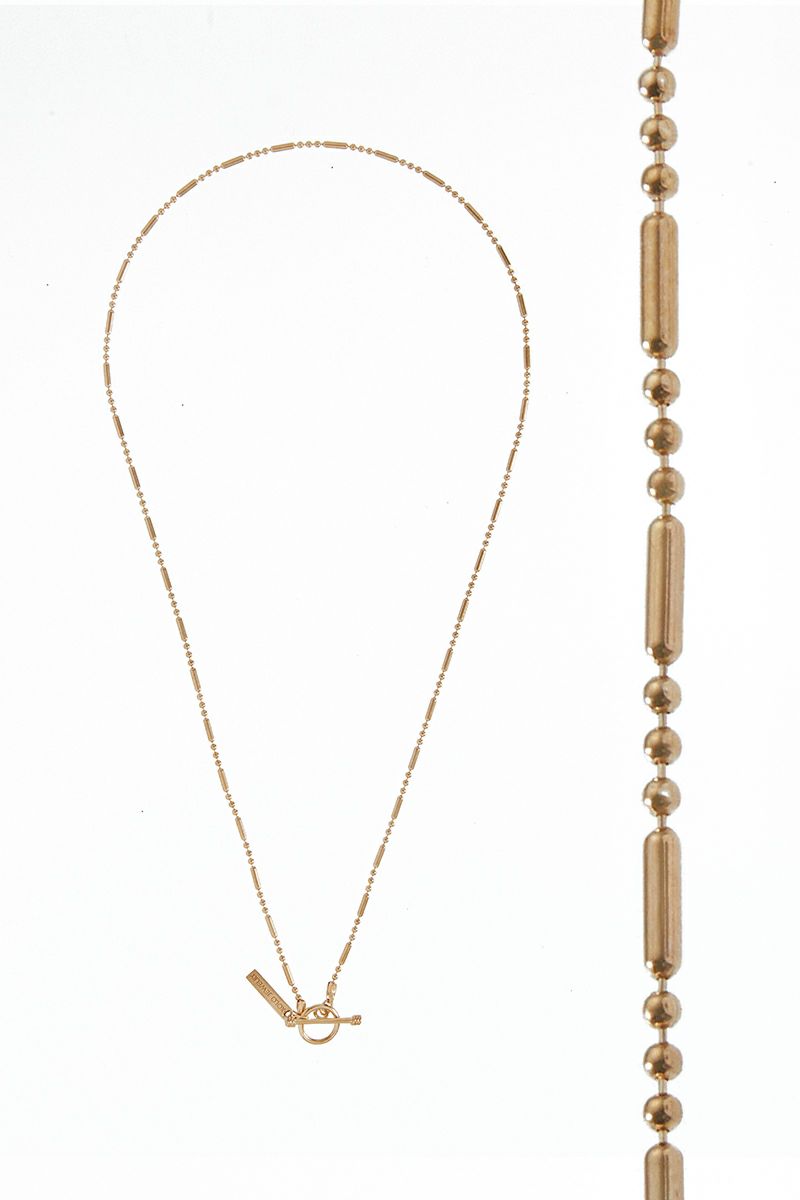 XOLO(ショロ)Cylinder Link Necklace -Gold- シリンダーリンクネックレス(ゴールド) XON041