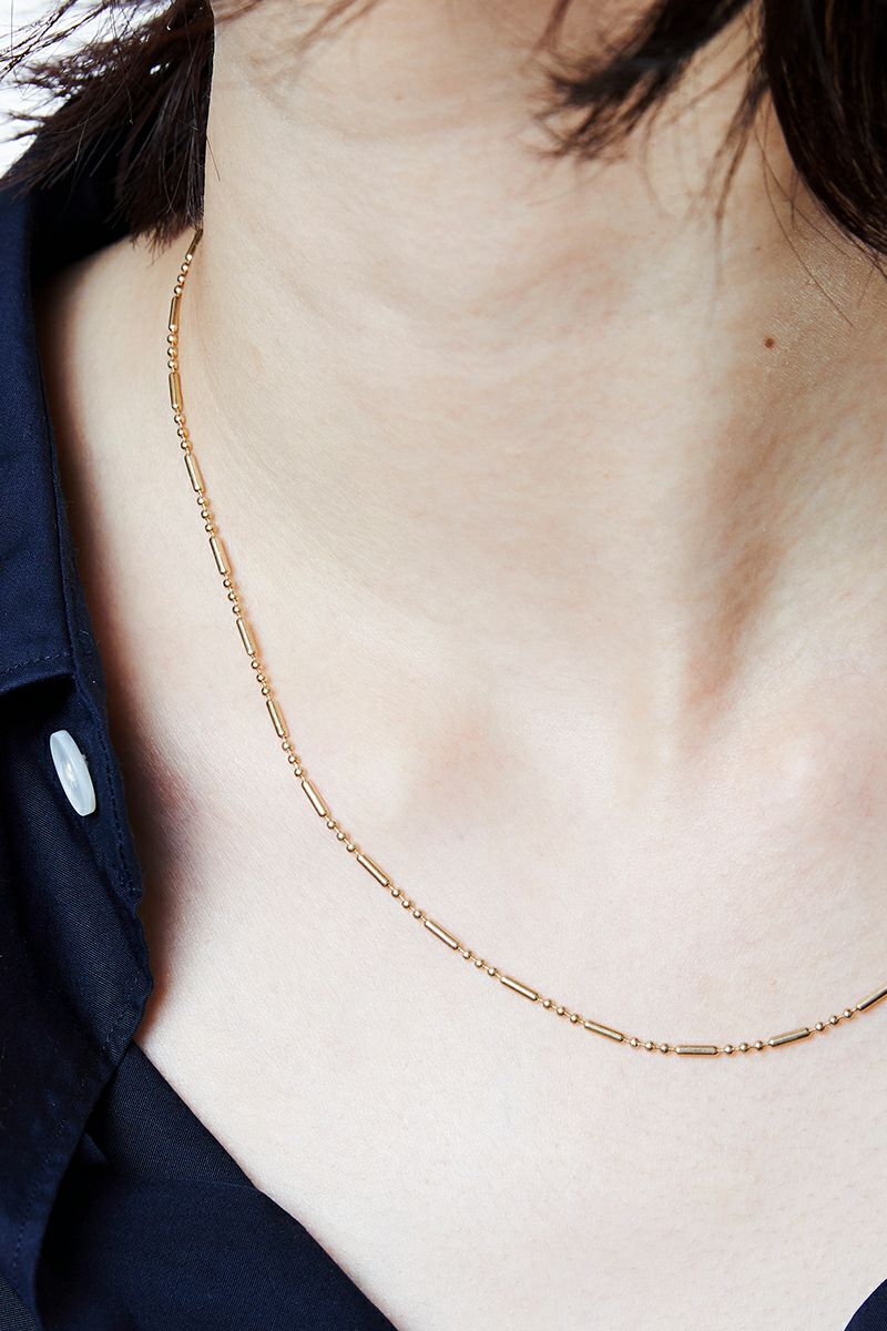 XOLO(ショロ) | XOLO(ショロ) Cylinder Link Necklace -Gold
