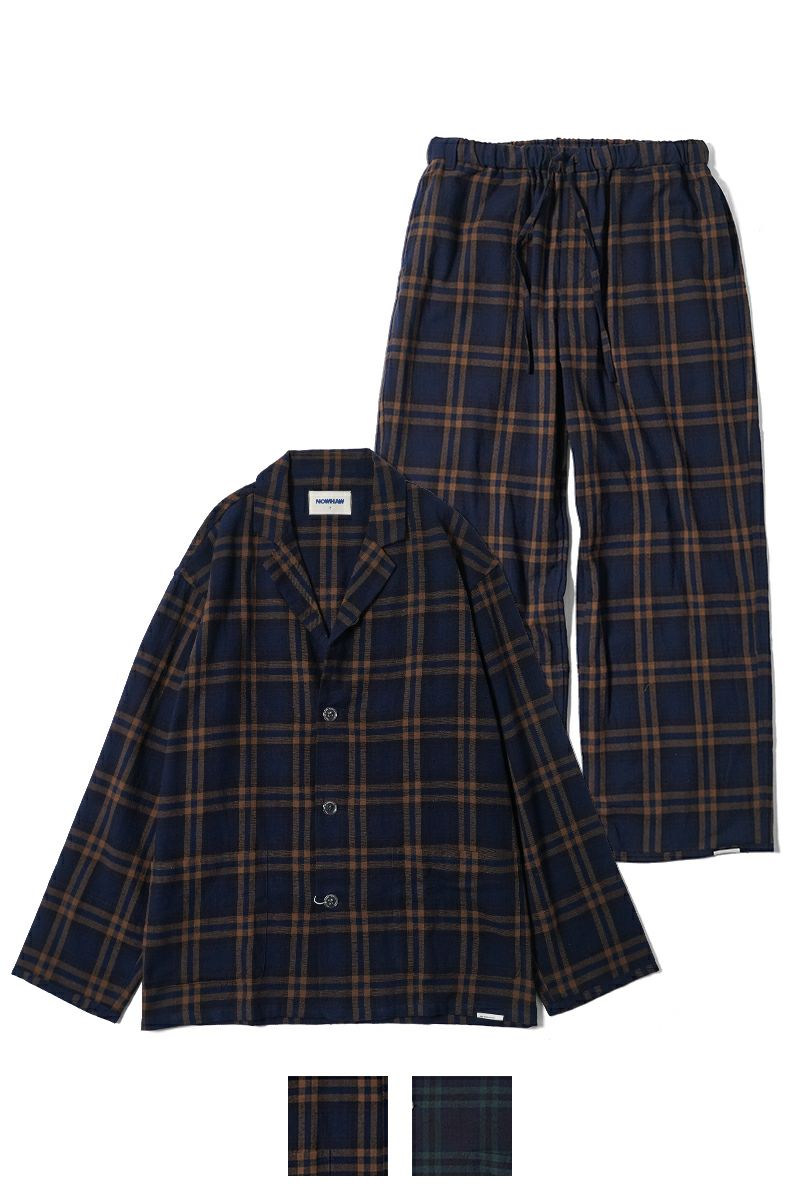 NOWHAW(ノウハウ)day pajama 綿シルクネップビエラチェック P-S568-H