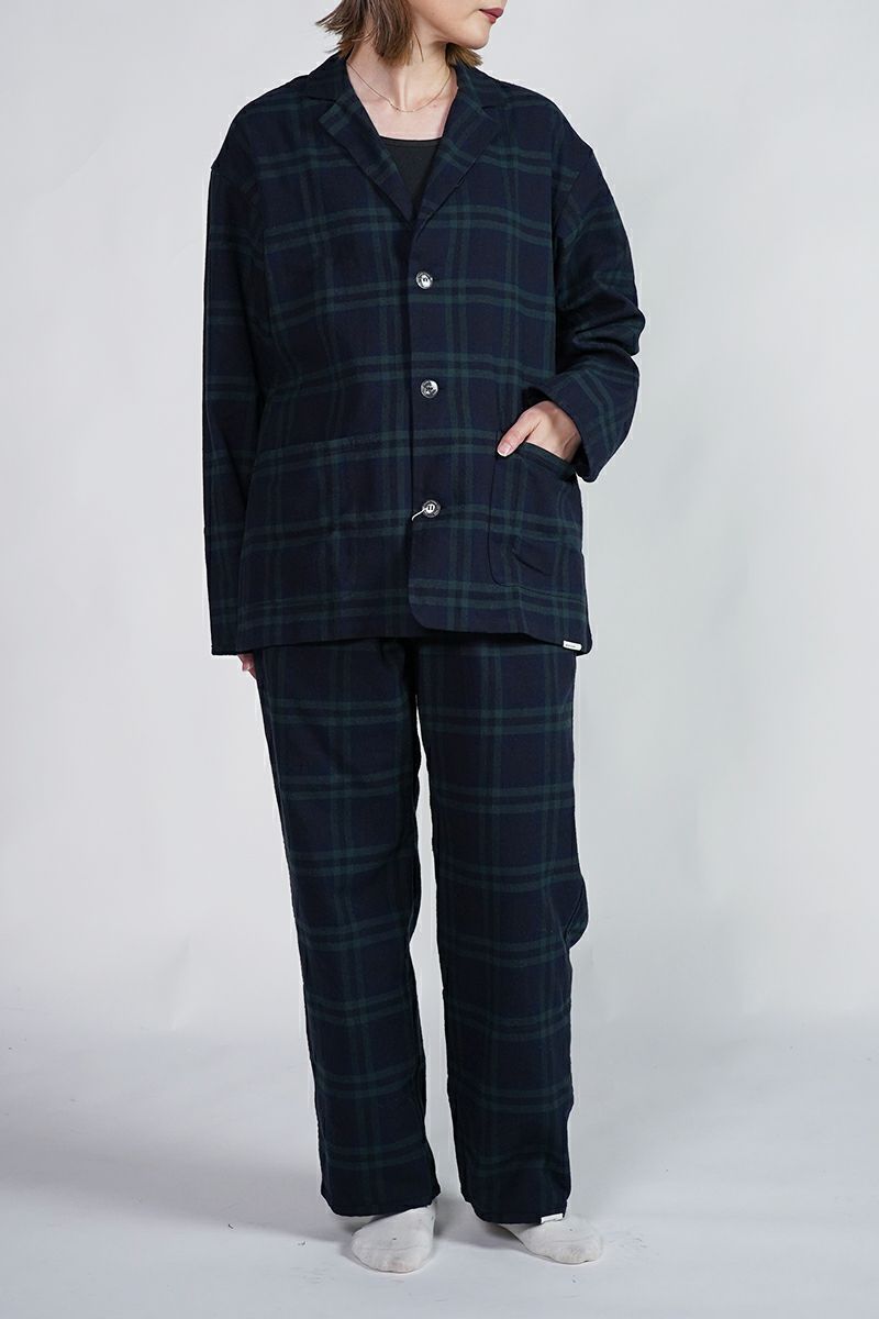 NOWHAW(ノウハウ)day pajama 綿シルクネップビエラチェック P-S568-H -2