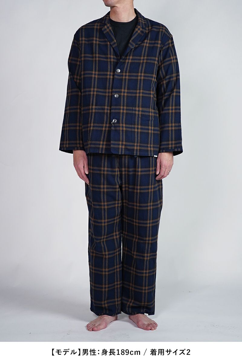 NOWHAW(ノウハウ)day pajama 綿シルクネップビエラチェック P-S568-H -10