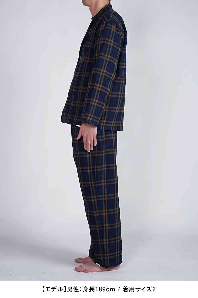 NOWHAW(ノウハウ)day pajama 綿シルクネップビエラチェック P-S568-H -11