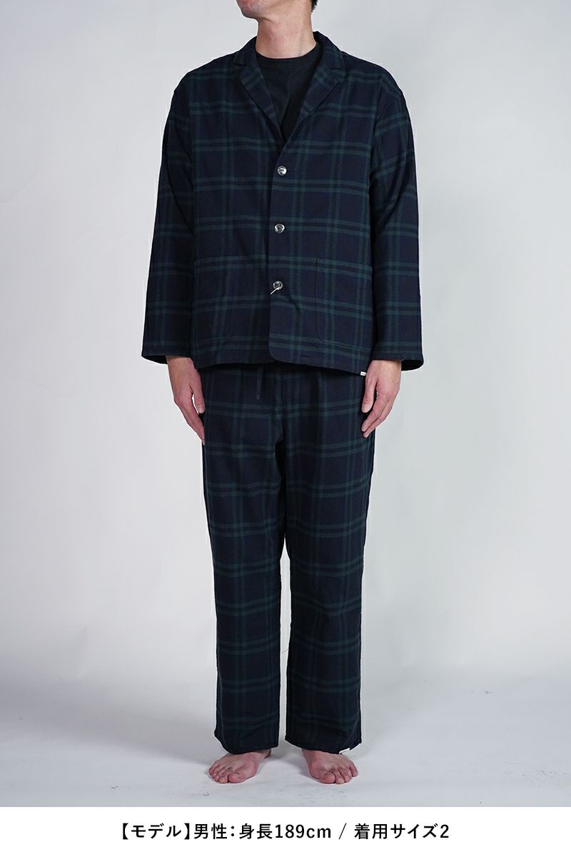 NOWHAW(ノウハウ)day pajama 綿シルクネップビエラチェック P-S568-H -13