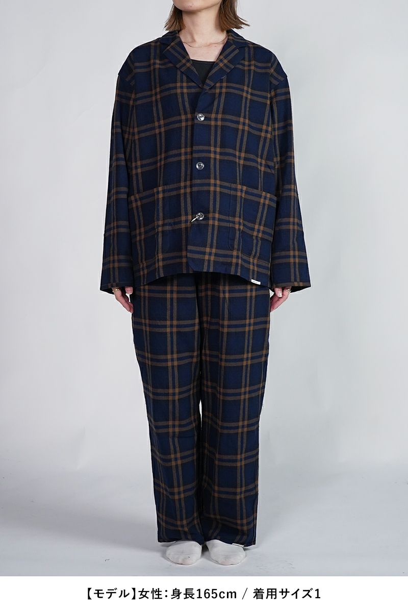 NOWHAW(ノウハウ)day pajama 綿シルクネップビエラチェック P-S568-H -15