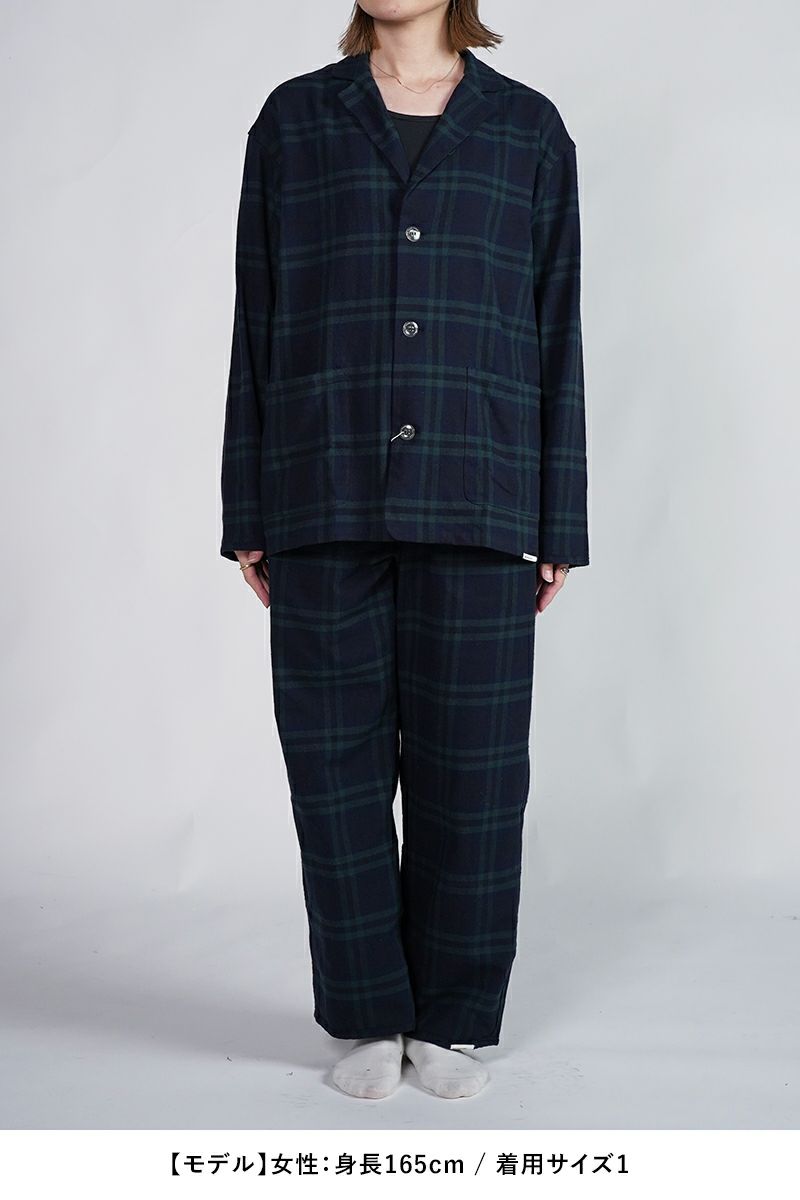NOWHAW(ノウハウ)day pajama 綿シルクネップビエラチェック P-S568-H -17