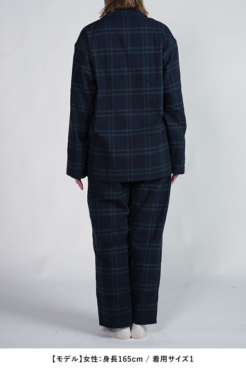 NOWHAW(ノウハウ)day pajama 綿シルクネップビエラチェック P-S568-H -18