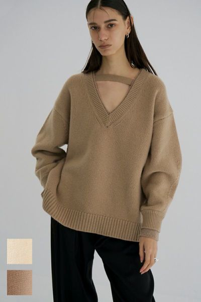 CLANE(クラネ)2WAY NECK OVER KNIT TOPS ネックオーバーニットトップス 17106-2442