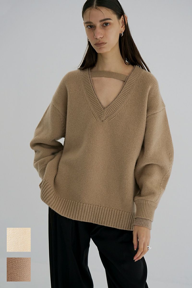 CLANE(クラネ)2WAY NECK OVER KNIT TOPS ネックオーバーニットトップス 17106-2442