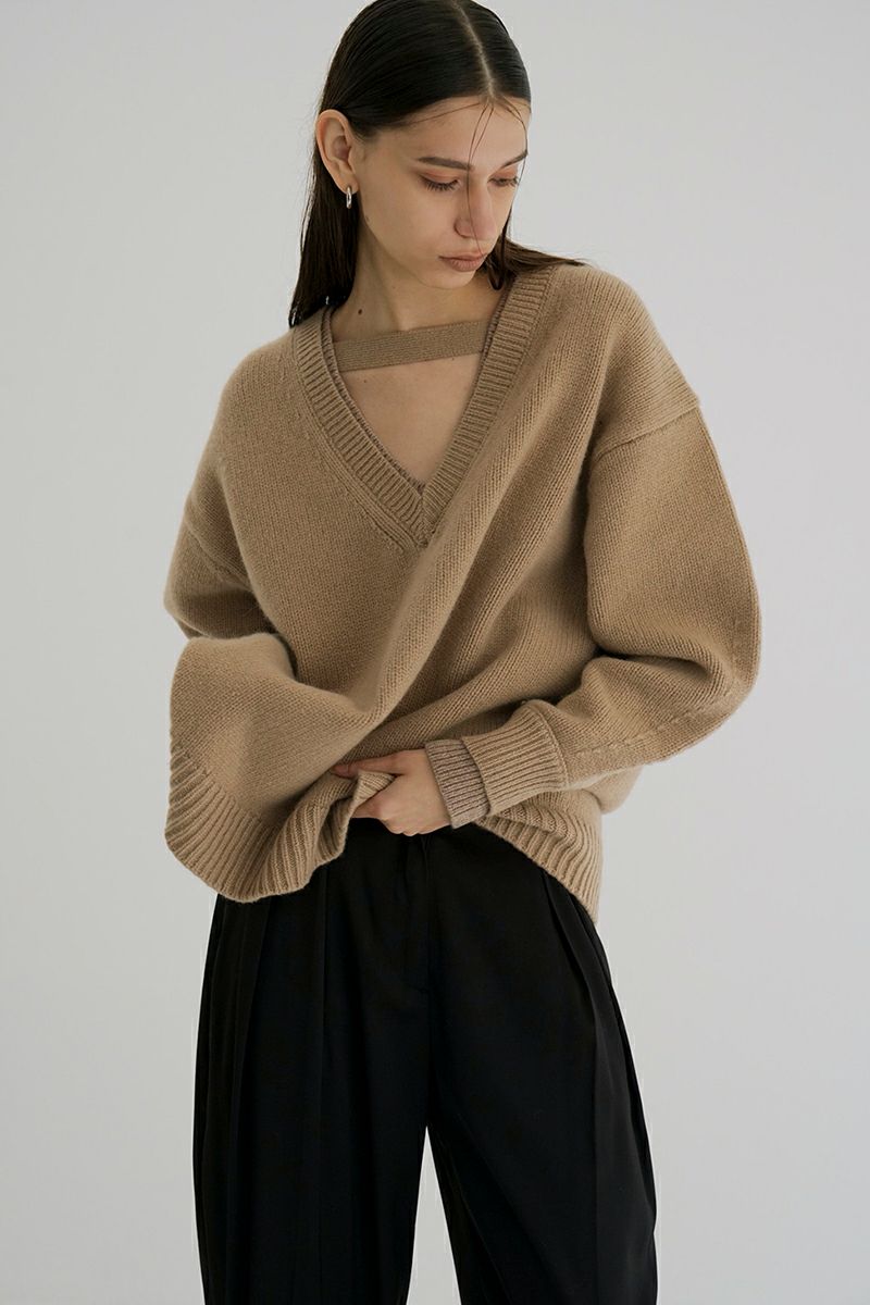 CLANE(クラネ)2WAY NECK OVER KNIT TOPS ネックオーバーニットトップス 17106-2442 -1