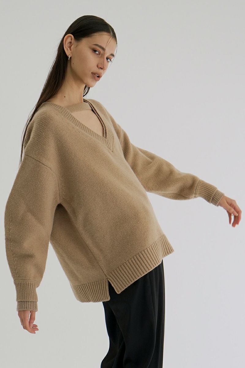 CLANE(クラネ)2WAY NECK OVER KNIT TOPS ネックオーバーニットトップス 17106-2442 -2