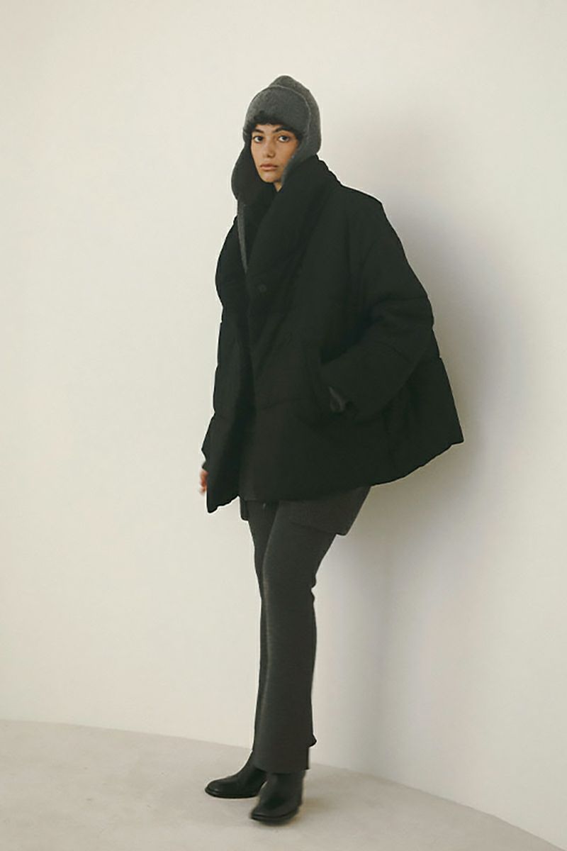 ETRE TOKYO(エトレトウキョウ)ストールカラーパディングコート 1225100002 -3