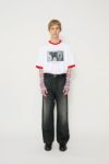 JANE SMITH(ジェーンスミス)NICOLA KLOOSTERMAN NINE LIVES RINGER T-SHIRT ニコラ・クルーストマン ナインライブス リンガーTシャツ 25SCT-#618SR -1