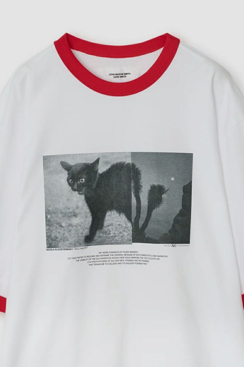 JANE SMITH(ジェーンスミス)NICOLA KLOOSTERMAN NINE LIVES RINGER T-SHIRT ニコラ・クルーストマン ナインライブス リンガーTシャツ 25SCT-#618SR -6
