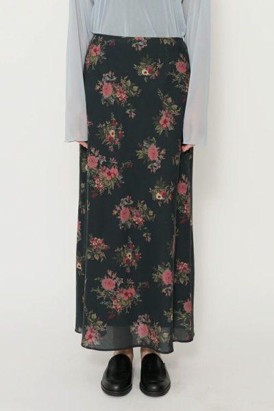 JANE SMITH(ジェーンスミス)FLOWER PRINT COTTON RAYON BIAS SKIRT フラワープリントコットンレーヨンバイアススカート 25SSK-#714L