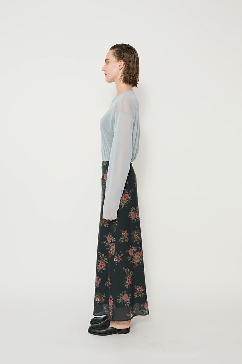 JANE SMITH(ジェーンスミス)FLOWER PRINT COTTON RAYON BIAS SKIRT フラワープリントコットンレーヨンバイアススカート 25SSK-#714L -2