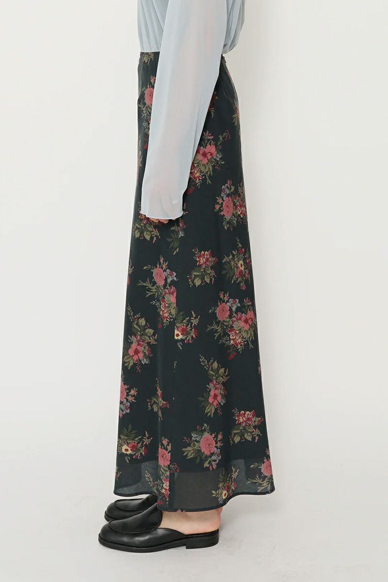 JANE SMITH(ジェーンスミス)FLOWER PRINT COTTON RAYON BIAS SKIRT フラワープリントコットンレーヨンバイアススカート 25SSK-#714L -5