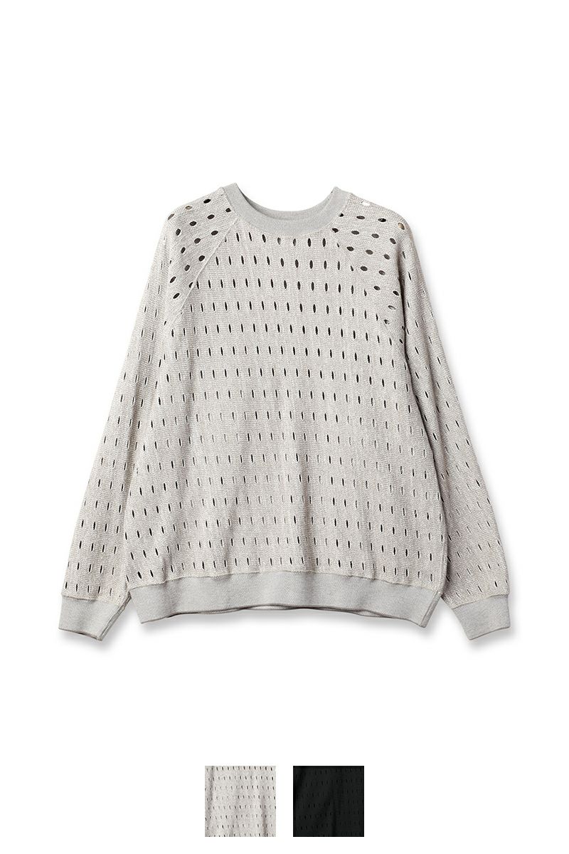 JieDa(ジエダ)HOLE RAGLAN CREW ホールラグランクルーネック Jie-25S-CT04