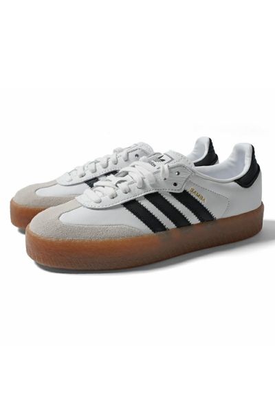 Adidas(アディダス)サンバ SAMBAE W クラウドホワイト/コアブラック/ゴールドメタリック JI1349