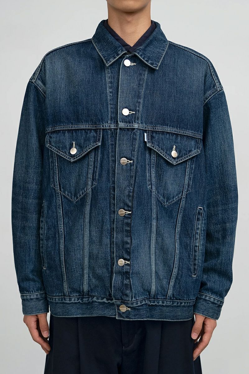 Graphpaper(グラフペーパー)Selvage Denim Trucker Jacket セルビッチデニムトラッカージャケット GM251-30186DB -1