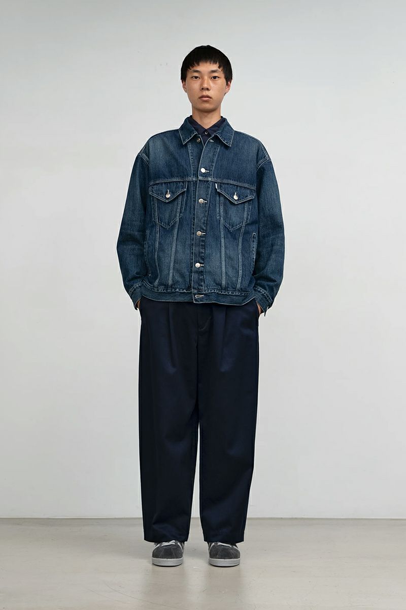 Graphpaper(グラフペーパー)Selvage Denim Trucker Jacket セルビッチデニムトラッカージャケット GM251-30186DB -3