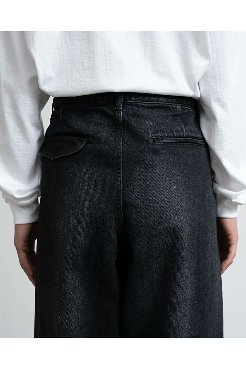 Graphpaper(グラフペーパー)Selvage Denim Two Tuck Tapered Pants -DARK FADE- セルビッチデニムツータックテーパードパンツ GU251-40187DB -2