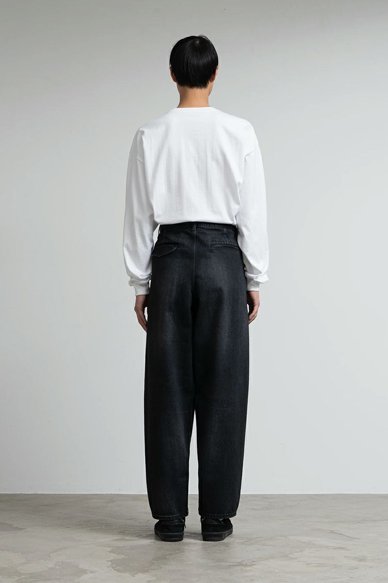 Graphpaper(グラフペーパー)Selvage Denim Two Tuck Tapered Pants -DARK FADE- セルビッチデニムツータックテーパードパンツ GU251-40187DB -5