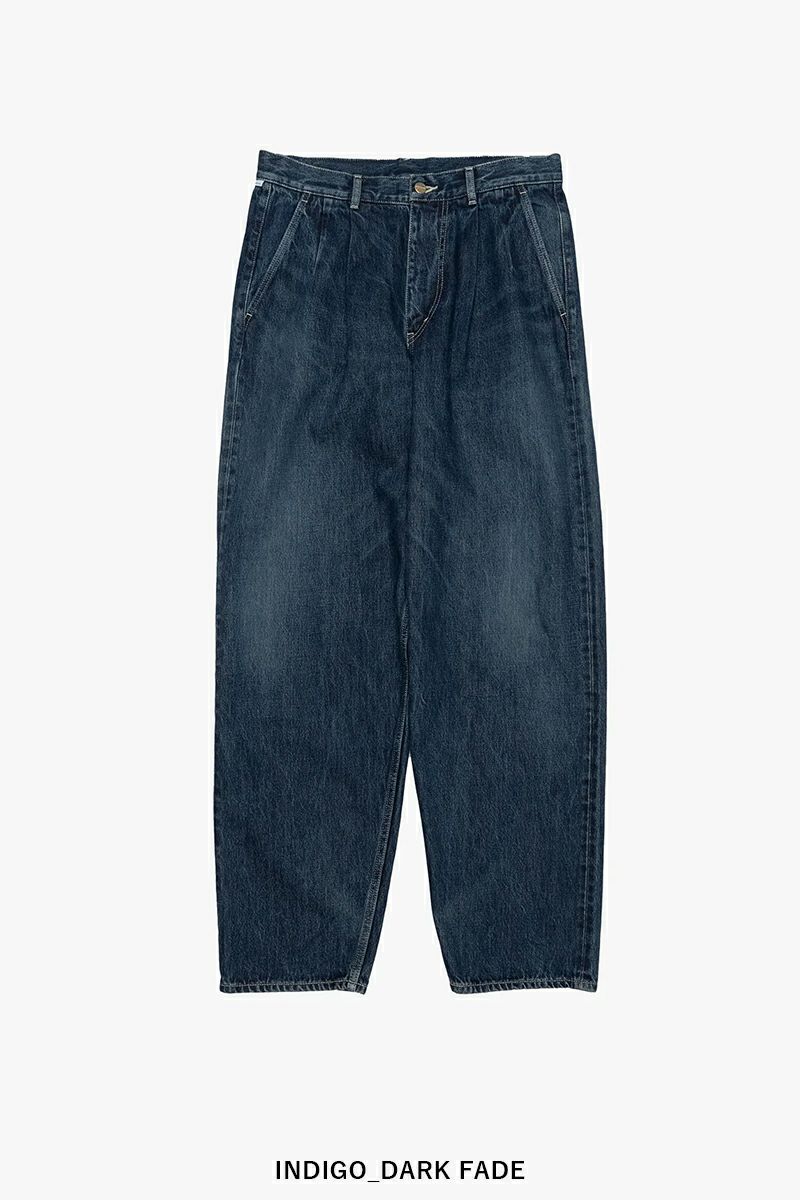 Graphpaper(グラフペーパー)Selvage Denim Two Tuck Tapered Pants -DARK FADE- セルビッチデニムツータックテーパードパンツ GU251-40187DB -9