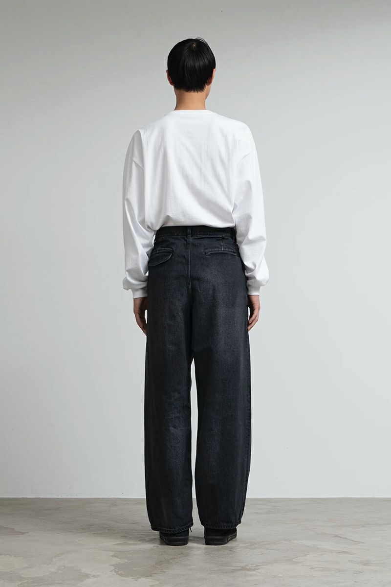 Graphpaper(グラフペーパー)Selvage Denim Two Tuck Pants -DARK FADE- セルビッチデニムツータックパンツ GU251-40188DB -5
