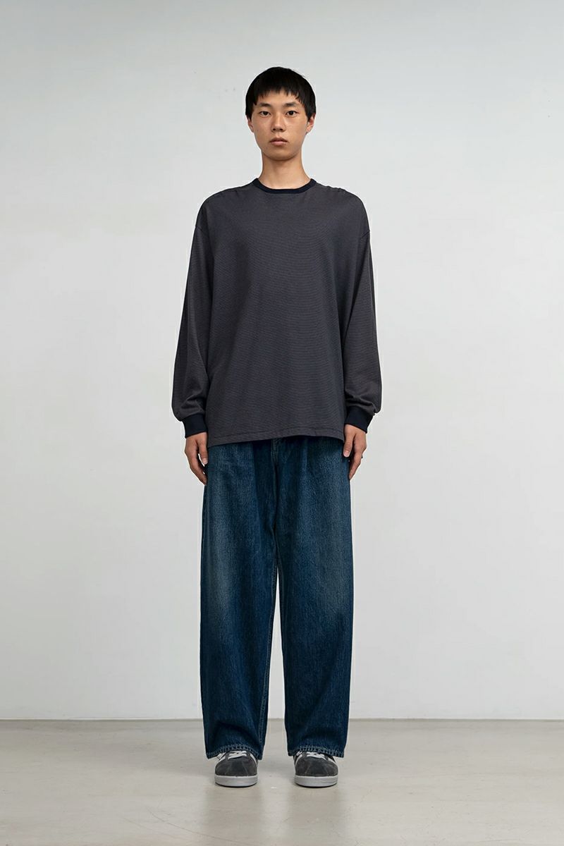 Graphpaper(グラフペーパー)Selvage Denim Two Tuck Pants -DARK FADE- セルビッチデニムツータックパンツ GU251-40188DB -6