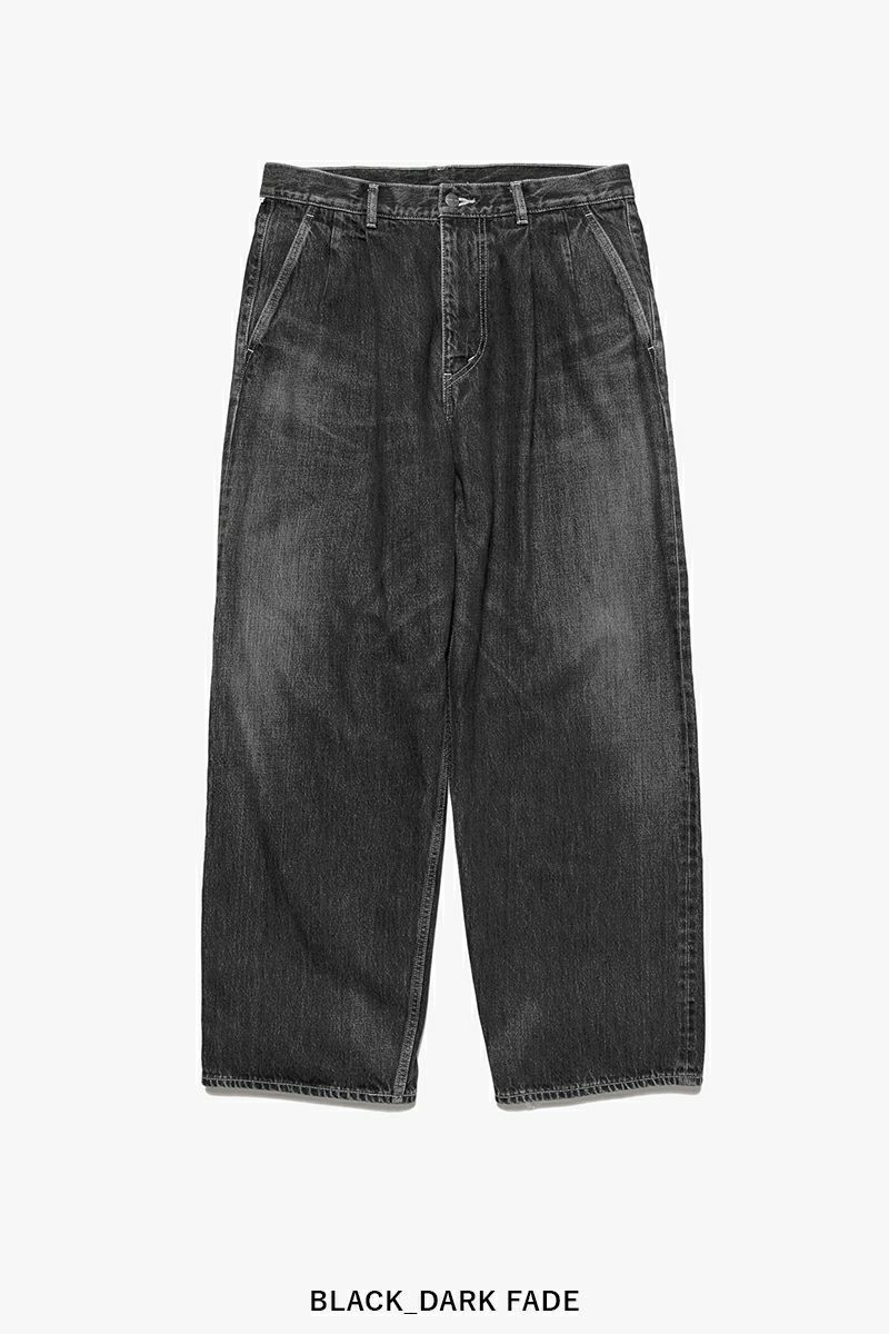 Graphpaper(グラフペーパー)Selvage Denim Two Tuck Pants -DARK FADE- セルビッチデニムツータックパンツ GU251-40188DB -10