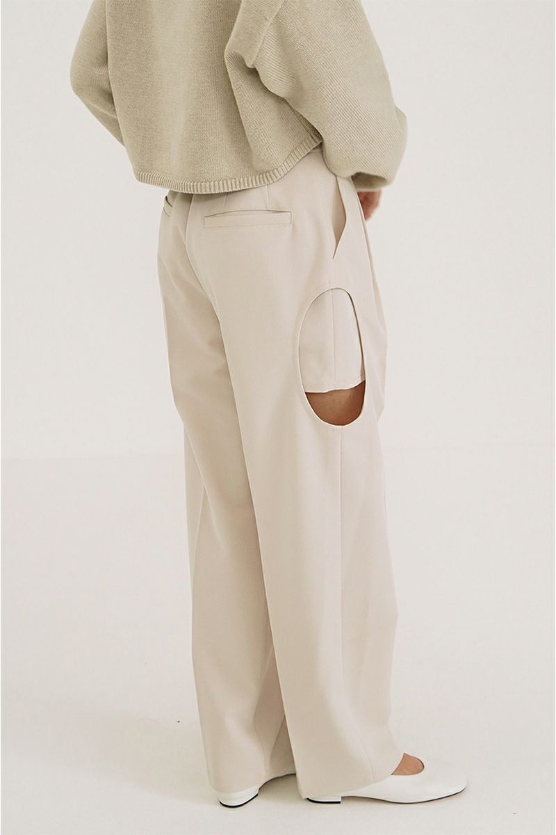CLANE(クラネ)SIDE CIRCLE CUT PANTS サイドサークルカットパンツ 18110-7132 -3