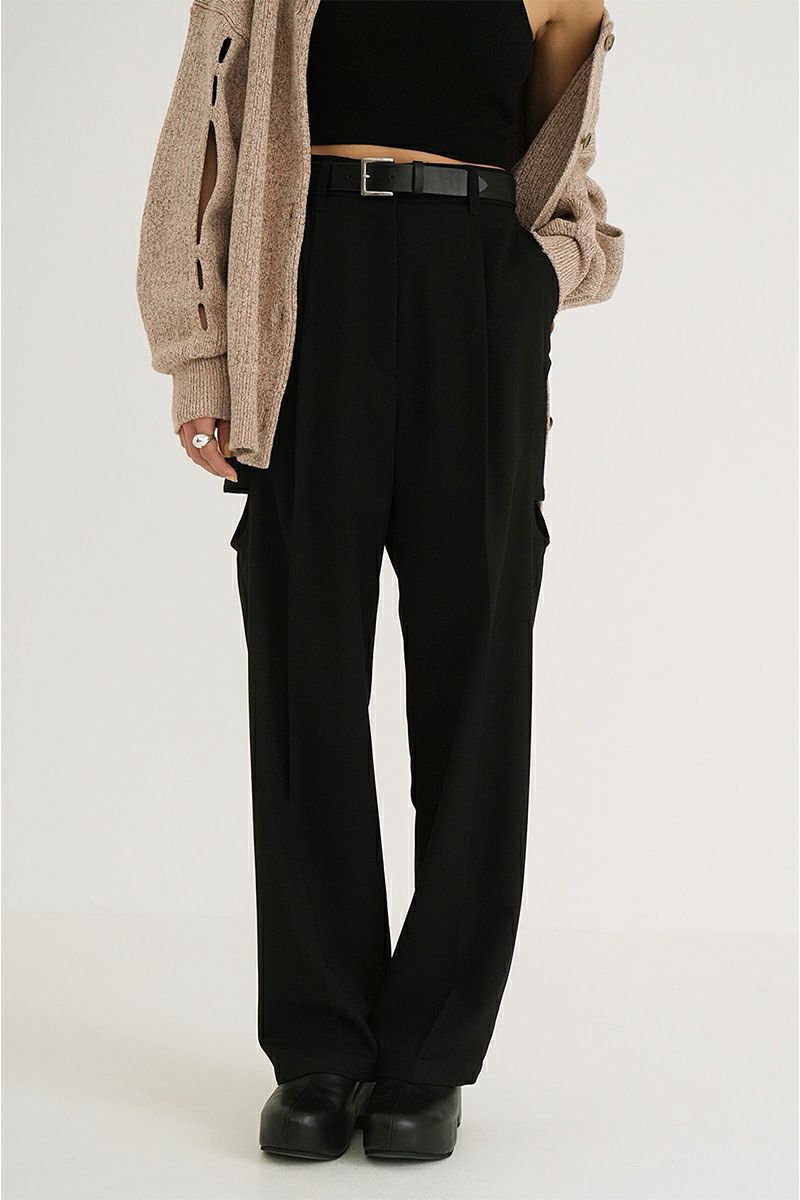 CLANE(クラネ)SIDE CIRCLE CUT PANTS サイドサークルカットパンツ 18110-7132 -7